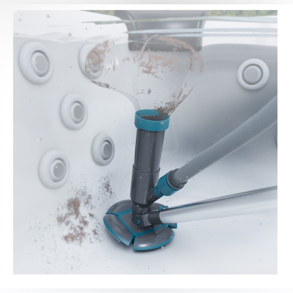 Small Pool & Spa Vacuum, Flexible Sides Automatically Adjust To Angles